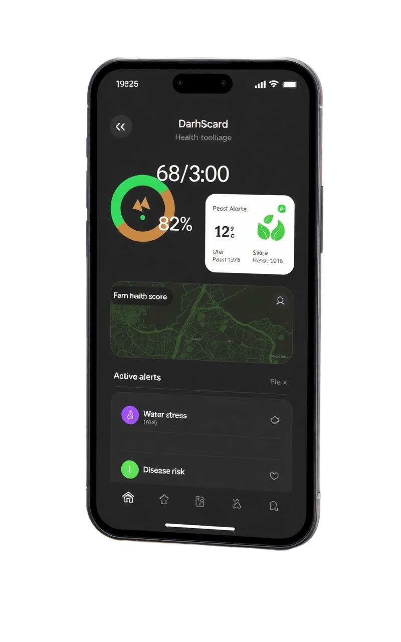 FarmiGrow mobile app dashboard